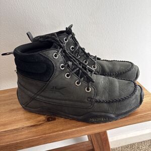 Kuru Quest Gray Leather Orthotic Lace-up Hiking Boots Mens Size 8 Chukka Camp